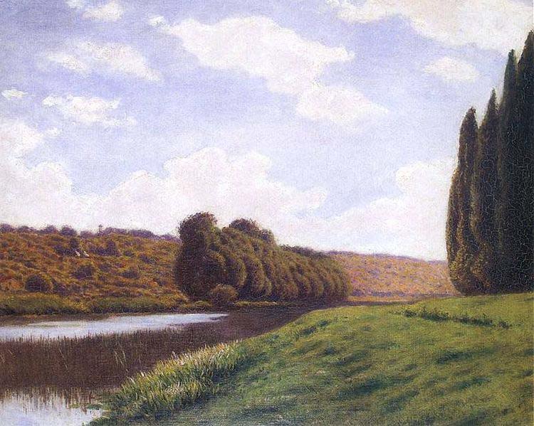 Aleksander Gierymski Krajobraz z cyprysami France oil painting art